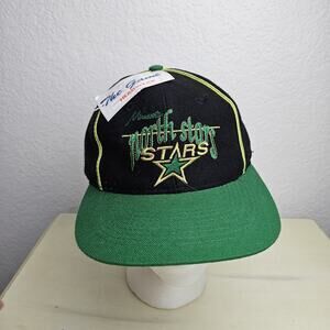 Vintage Minnesota North Stars NHL Snapback Hat NOS Green Black